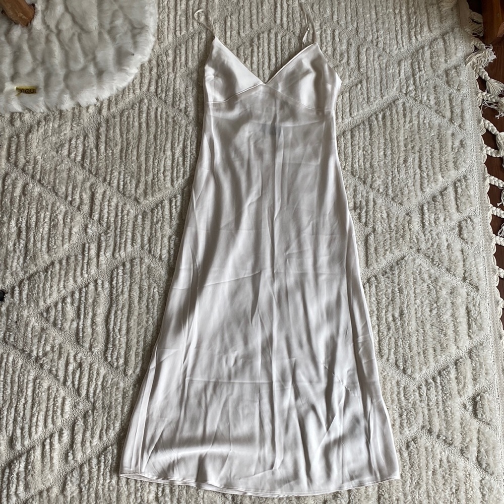 Abercrombie satin slip dress, small corset back. Never worn.